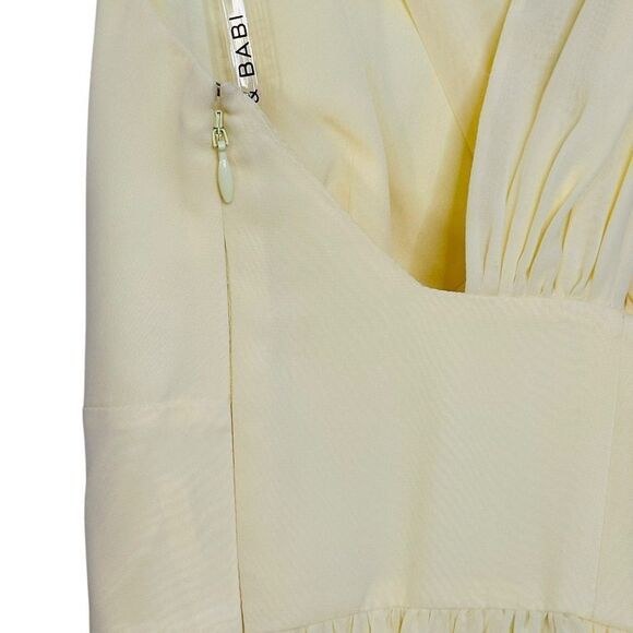 Sachin + Babi Yellow Chiffon Kenzia Lemon Drop Formal Maxi Dress | size 6 - Picture 6 of 13